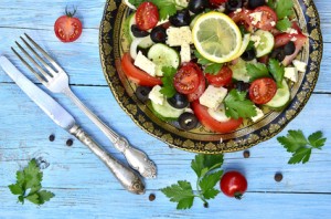 Traditional greek salad.